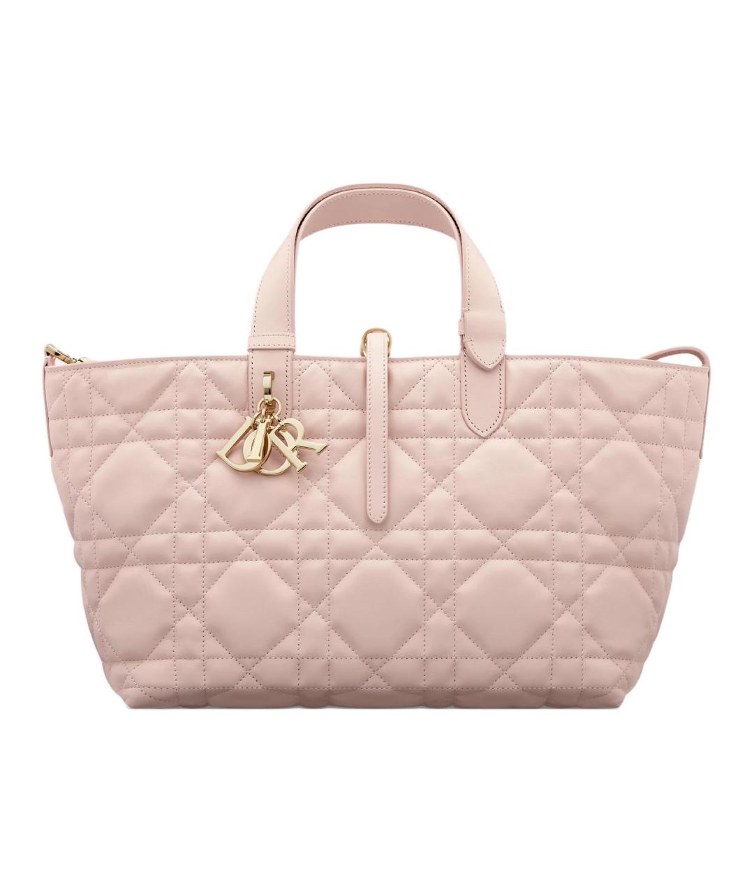 CHRISTIAN DIOR Розовая кожаная сумка через плечо, фото 1