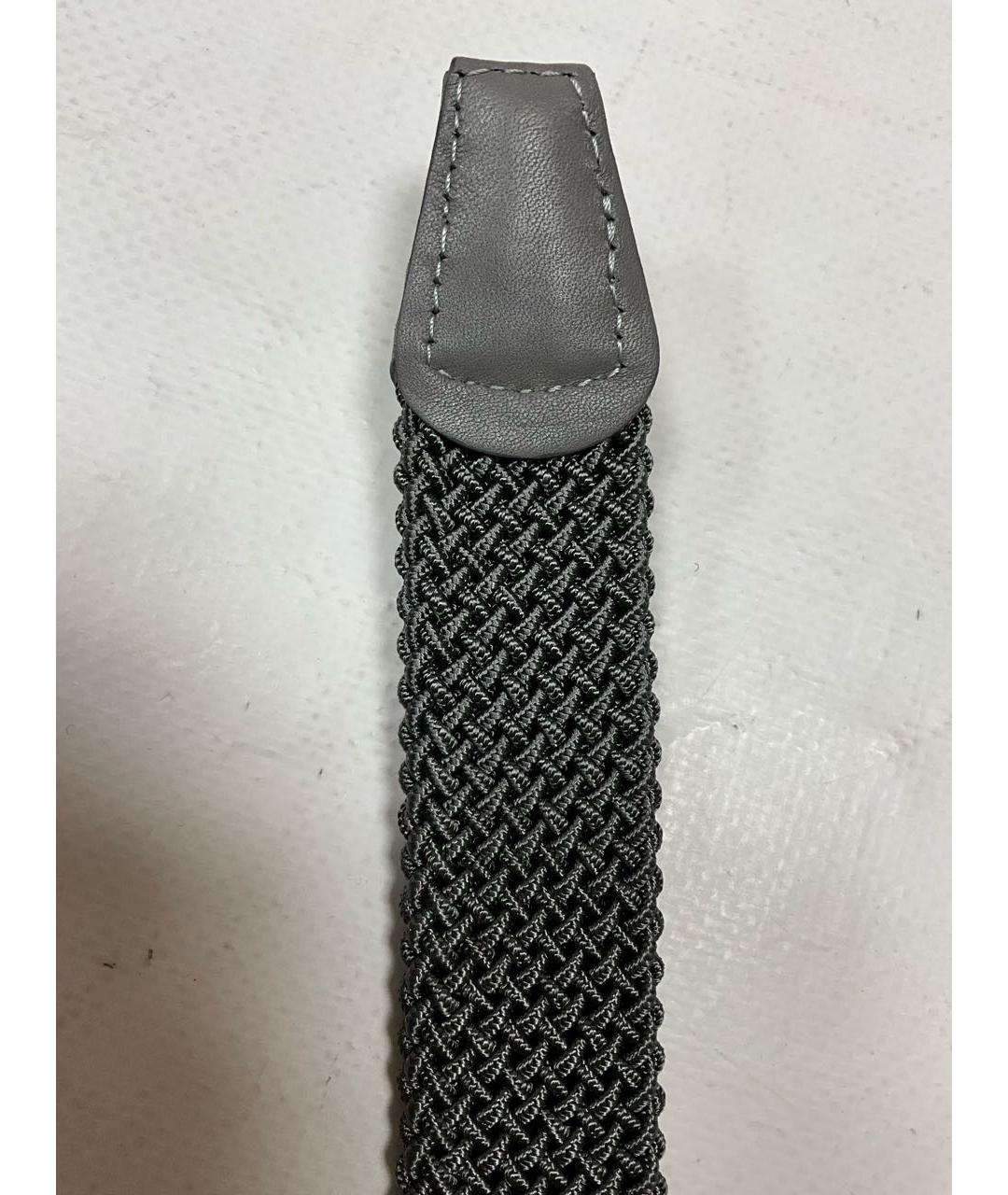 KITON Серый кожаный ремень, фото 5