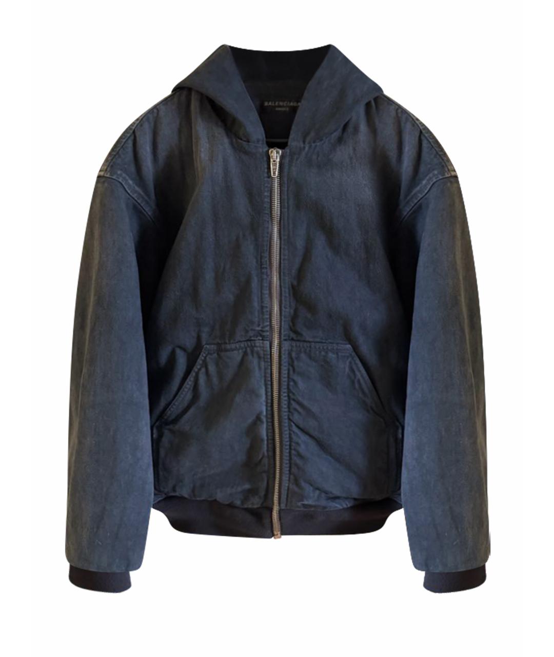 BALENCIAGA Темно-синяя деним куртка, фото 1