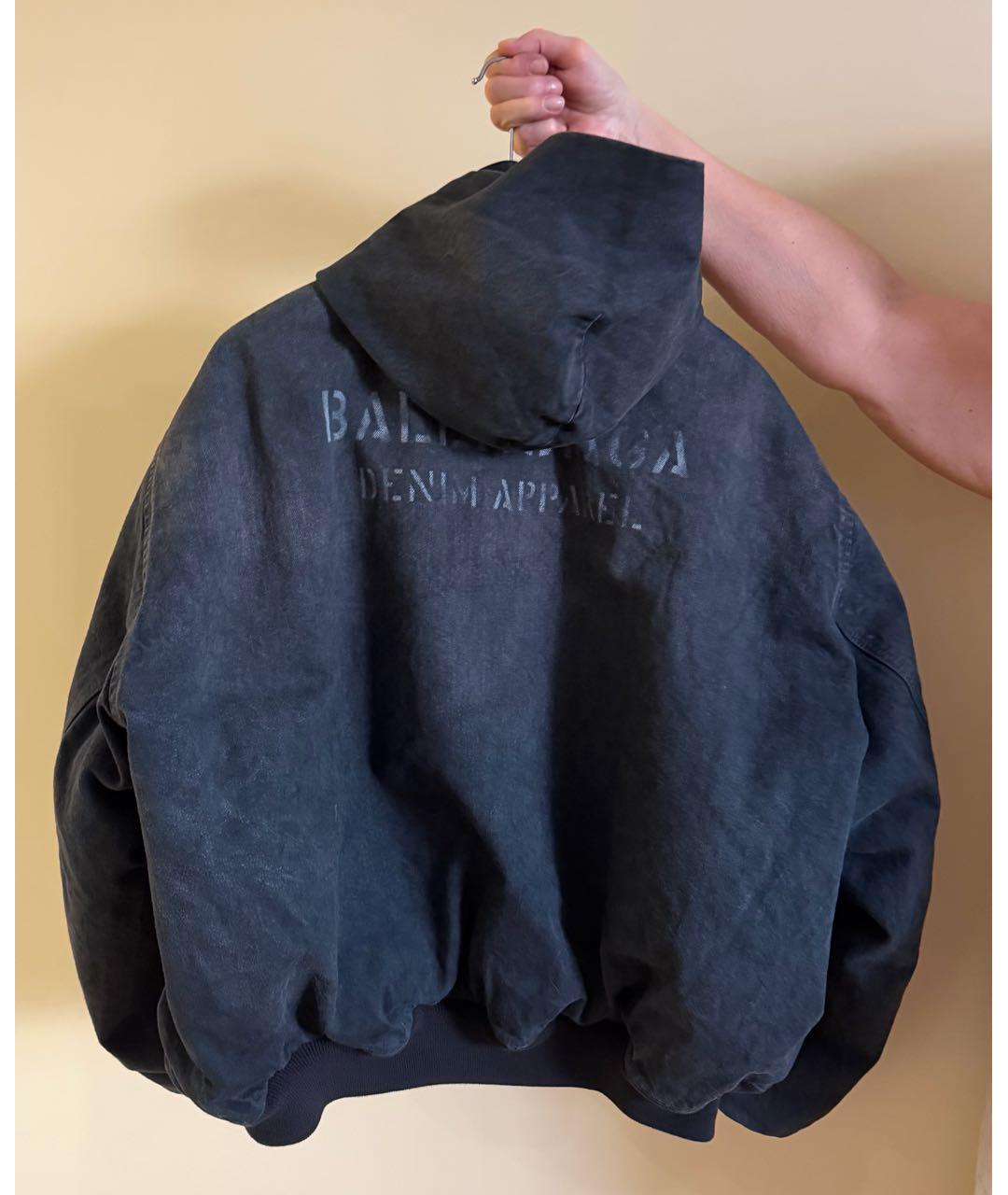 BALENCIAGA Темно-синяя деним куртка, фото 2