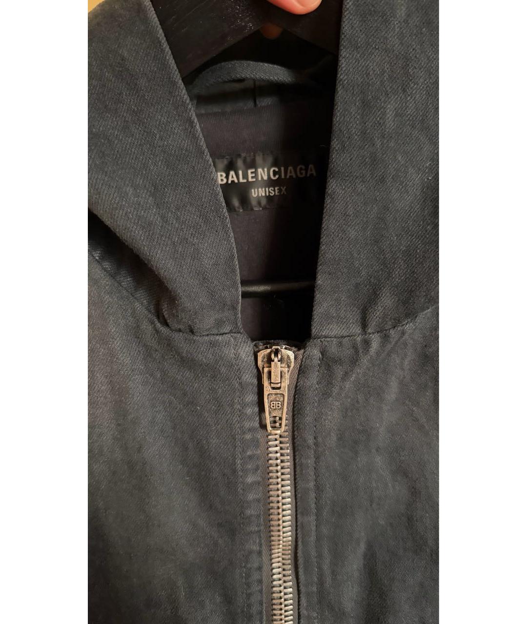 BALENCIAGA Темно-синяя деним куртка, фото 4