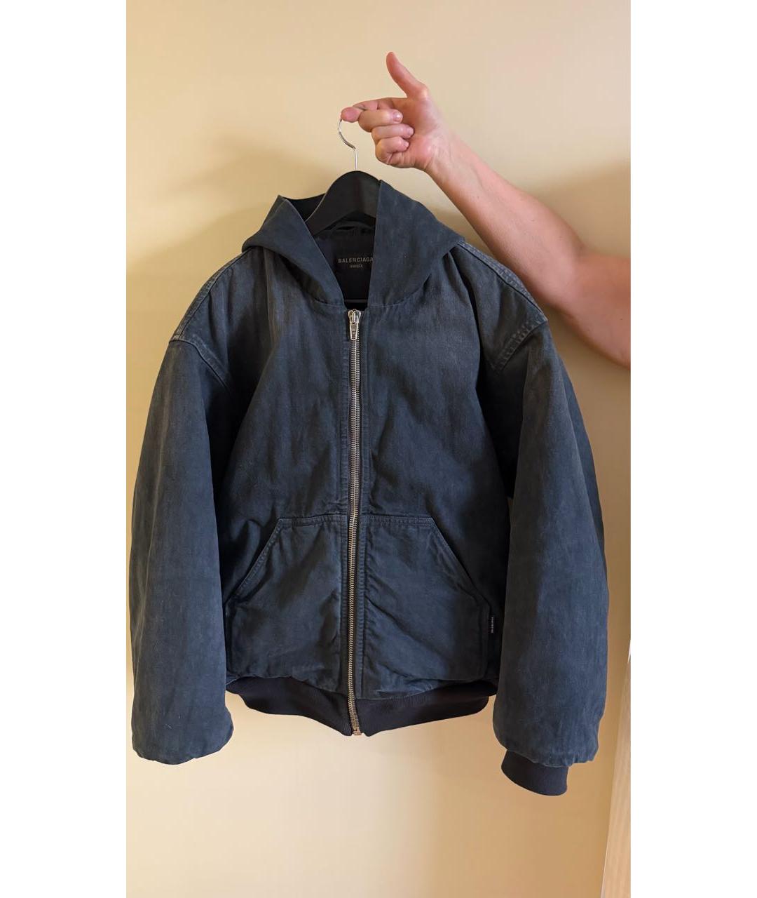 BALENCIAGA Темно-синяя деним куртка, фото 6