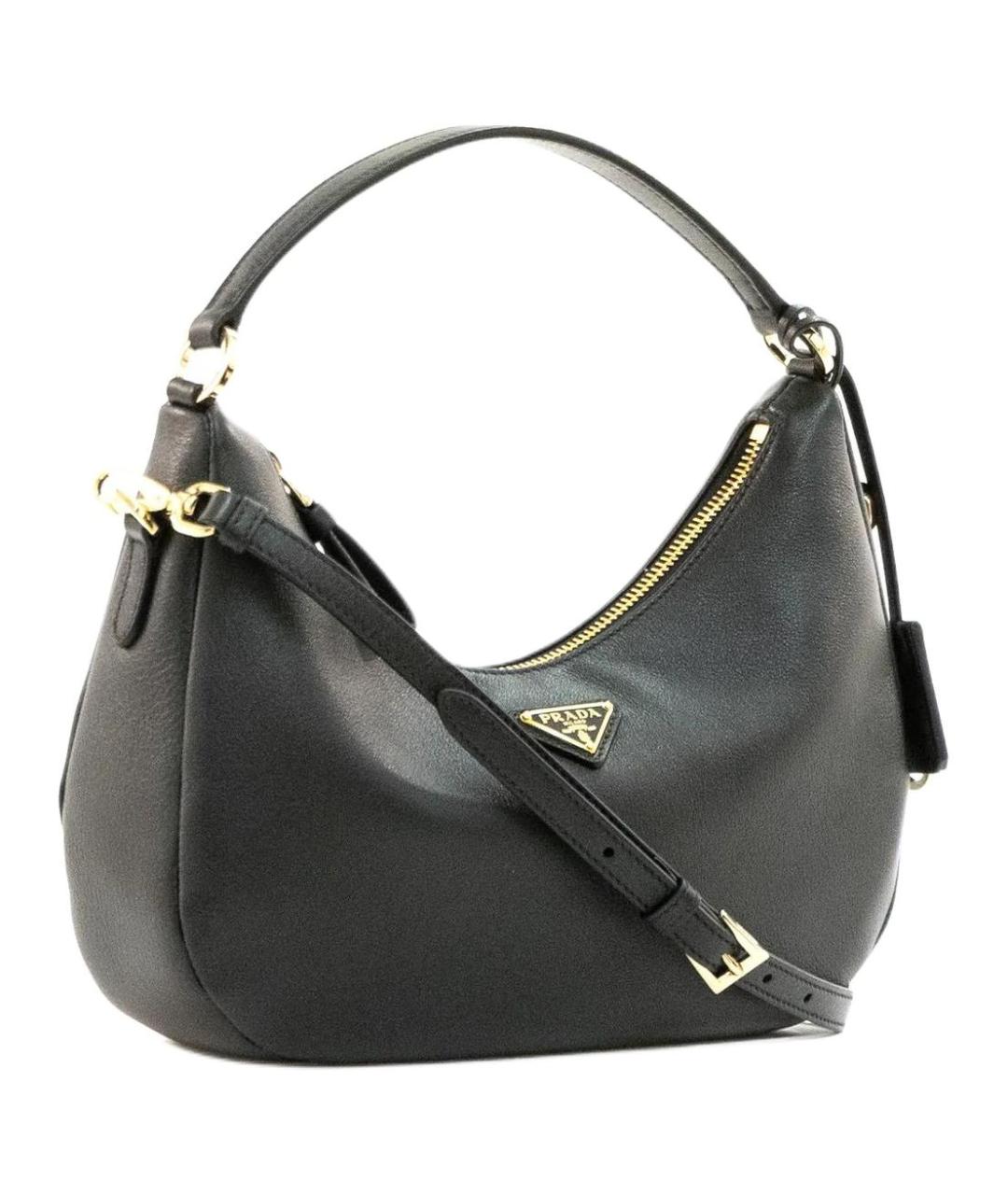PRADA Черная кожаная сумка через плечо, фото 2