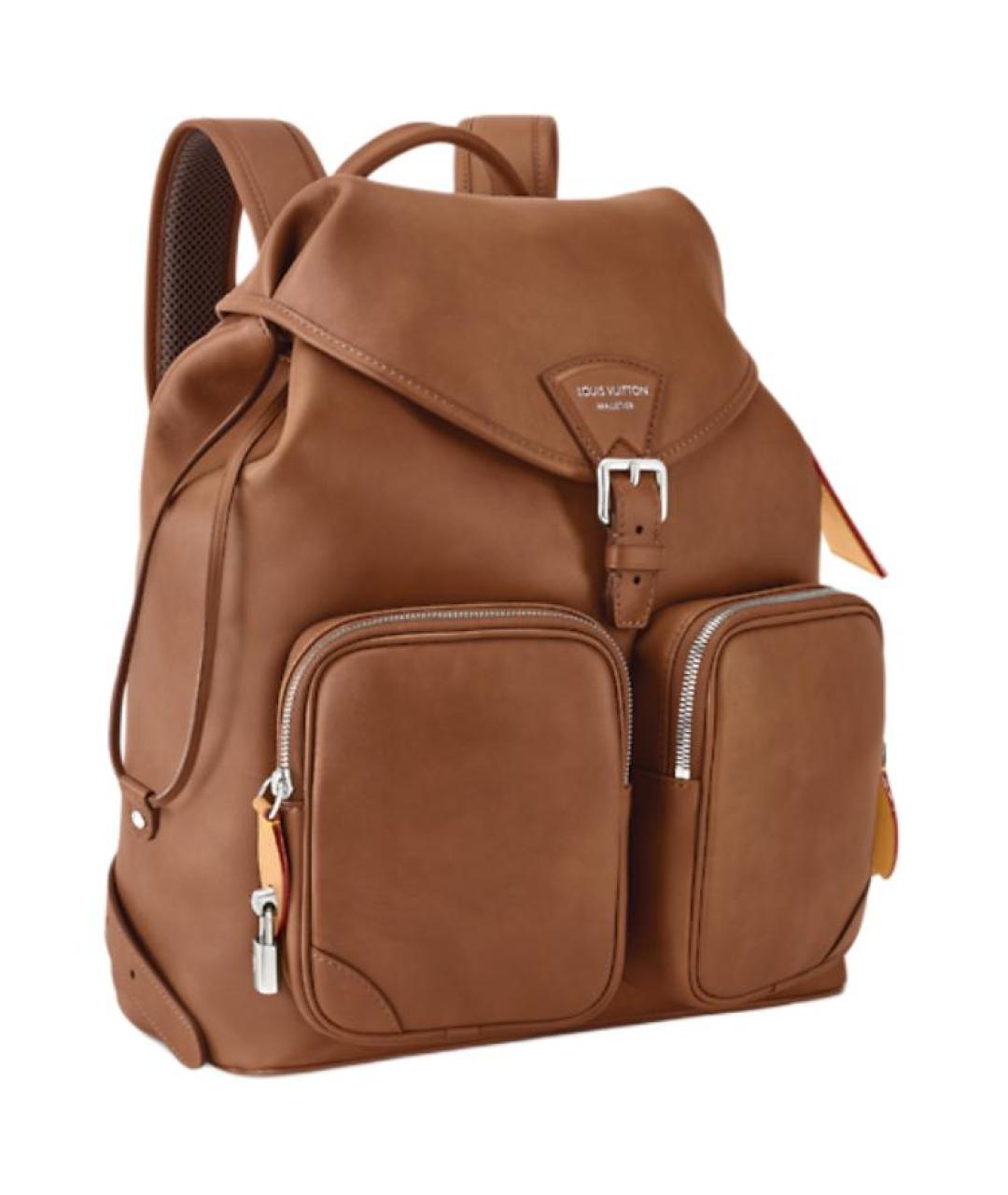 LOUIS VUITTON Коричневый кожаный рюкзак, фото 2