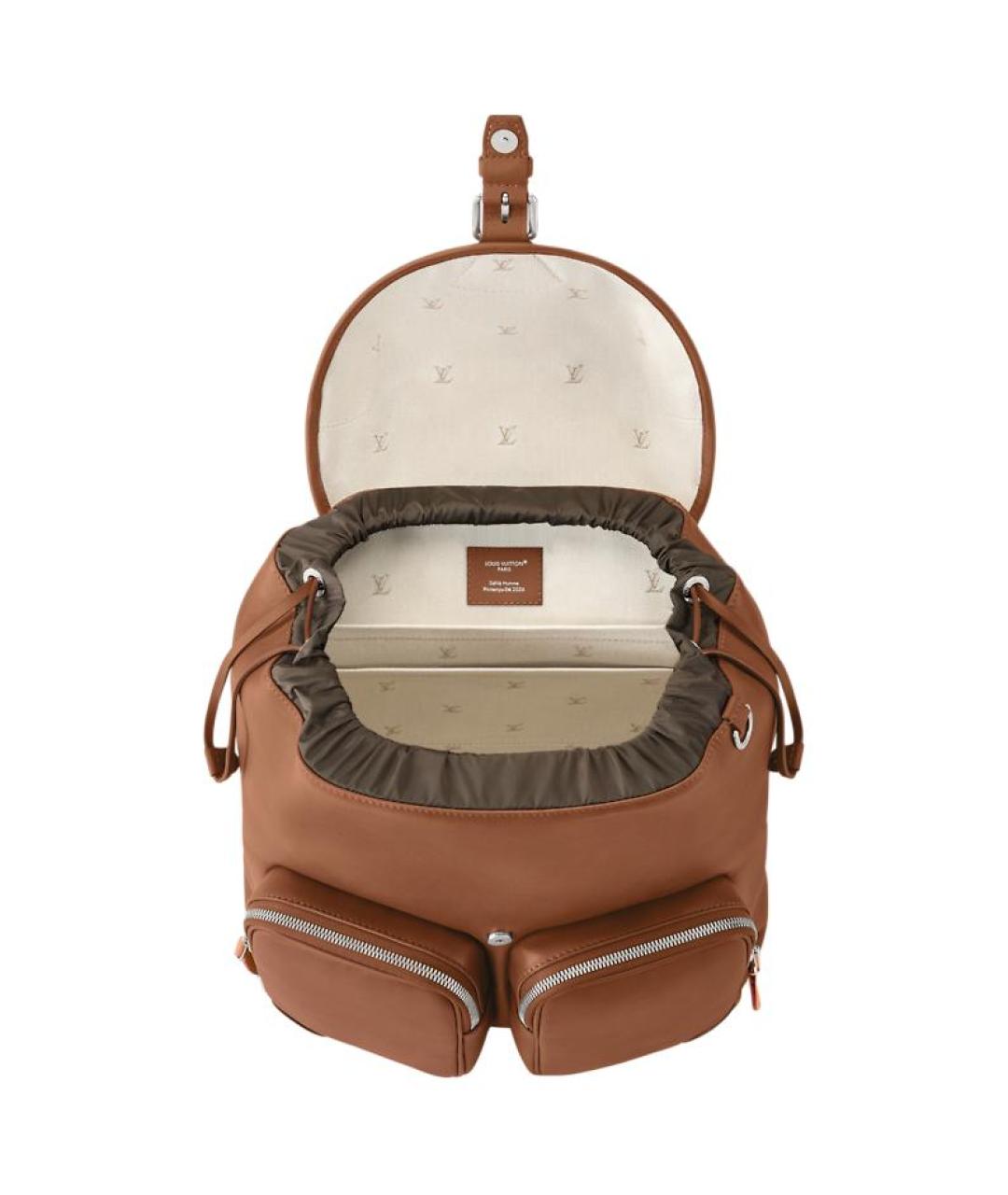 LOUIS VUITTON Коричневый кожаный рюкзак, фото 4