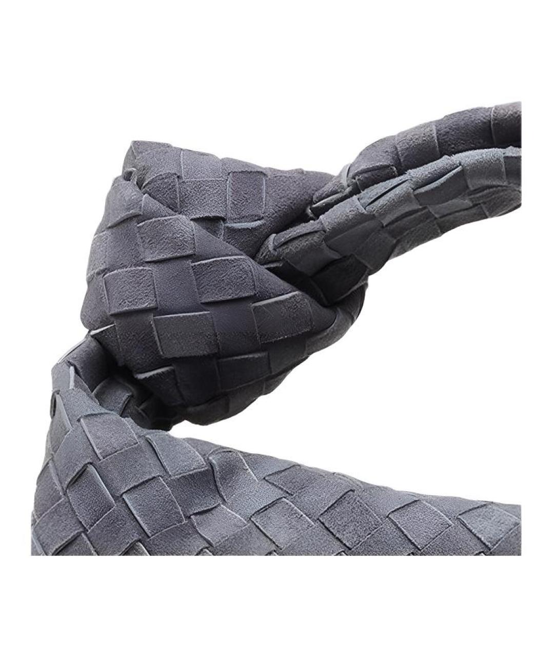 BOTTEGA VENETA Серая кожаная сумка через плечо, фото 2