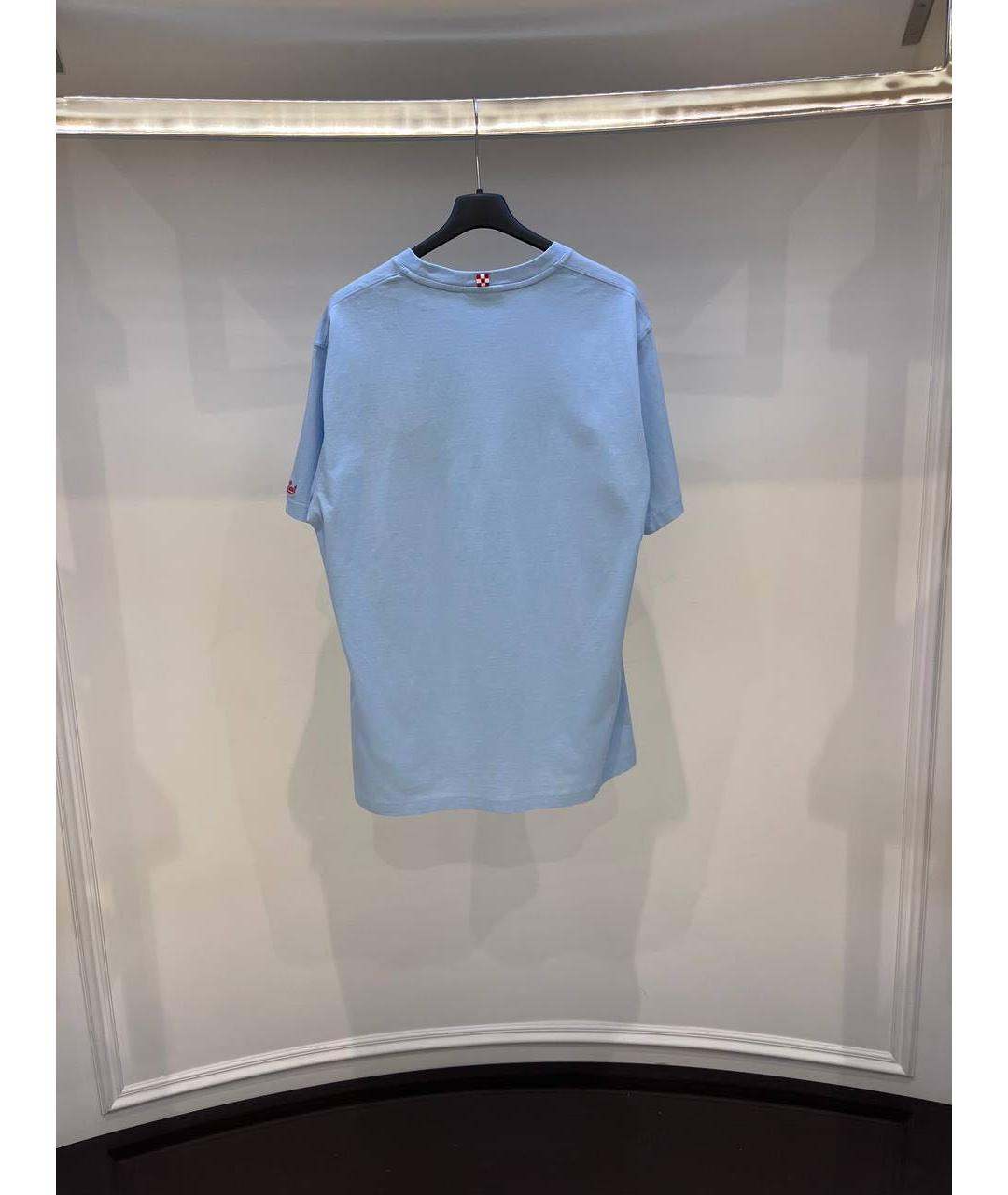 MC2 SAINT BARTH Голубая хлопковая футболка, фото 2