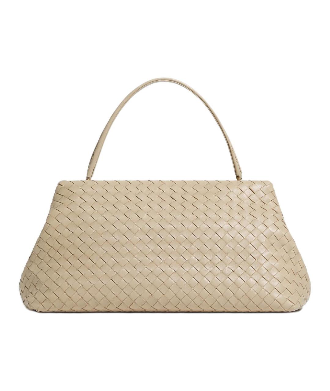 BOTTEGA VENETA Бежевая кожаная сумка через плечо, фото 1