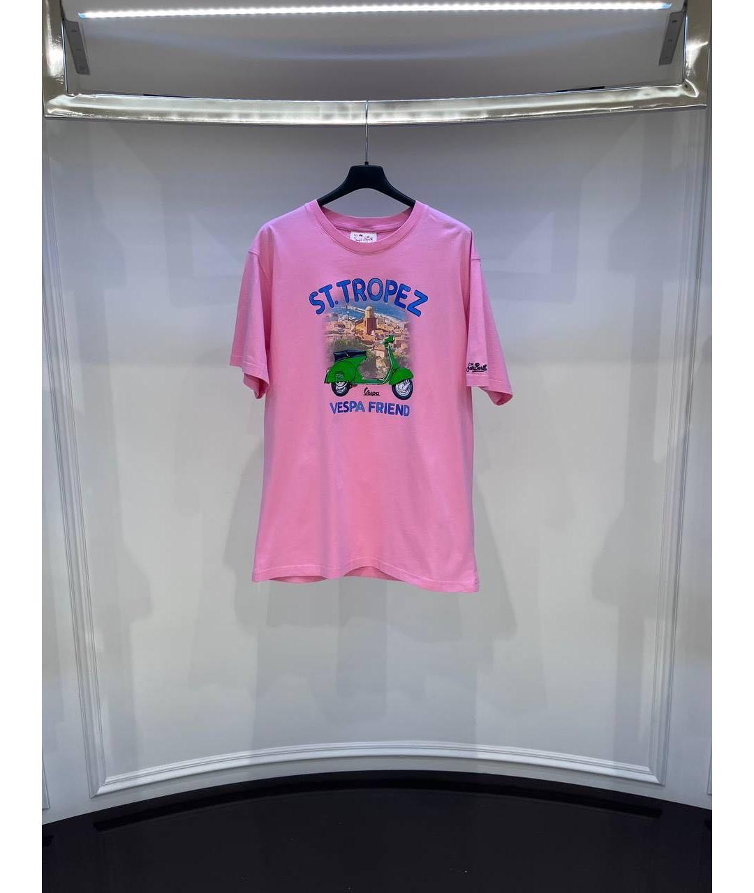MC2 SAINT BARTH Розовая хлопковая футболка, фото 2