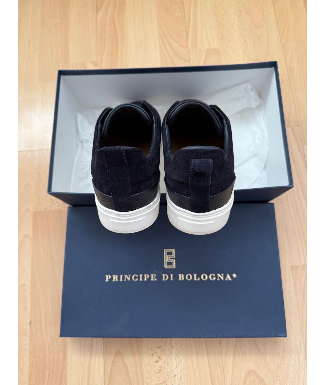 Principe di Bologna Синие замшевые низкие кроссовки / кеды, фото 3