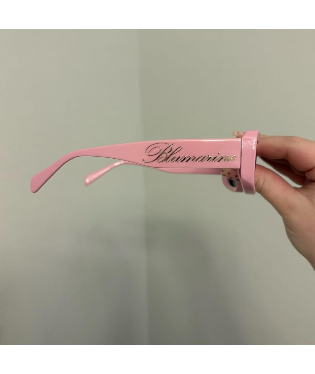 BLUMARINE Розовые пластиковые солнцезащитные очки, фото 6