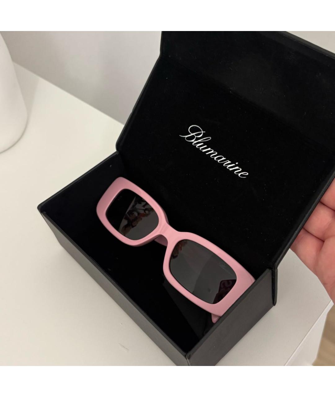 BLUMARINE Розовые пластиковые солнцезащитные очки, фото 7