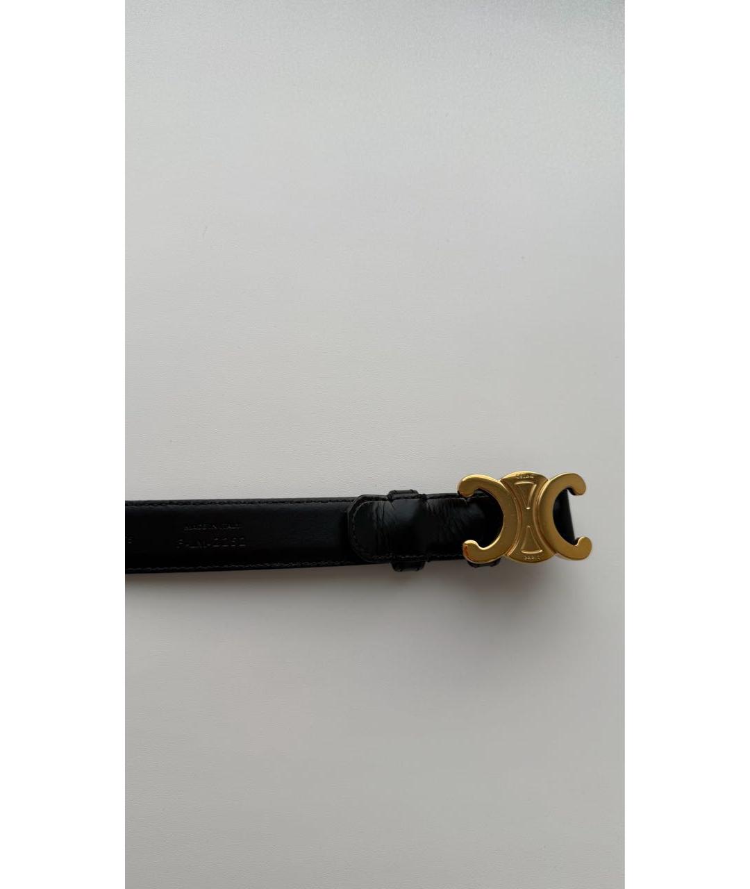 CELINE Черный кожаный ремень, фото 2