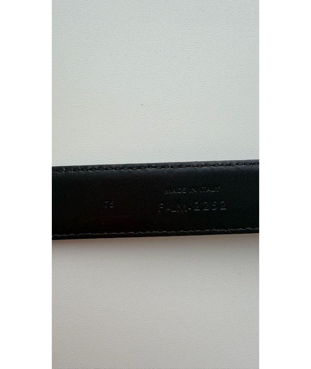 CELINE Черный кожаный ремень, фото 3