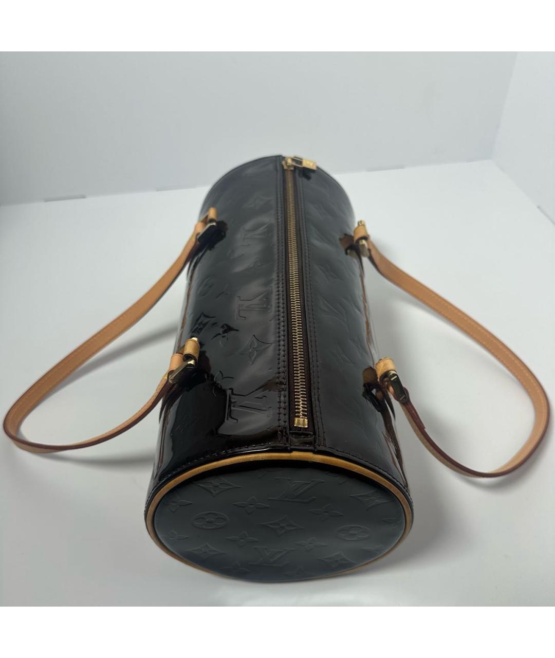 LOUIS VUITTON Бордовая сумка с короткими ручками из лакированной кожи, фото 3