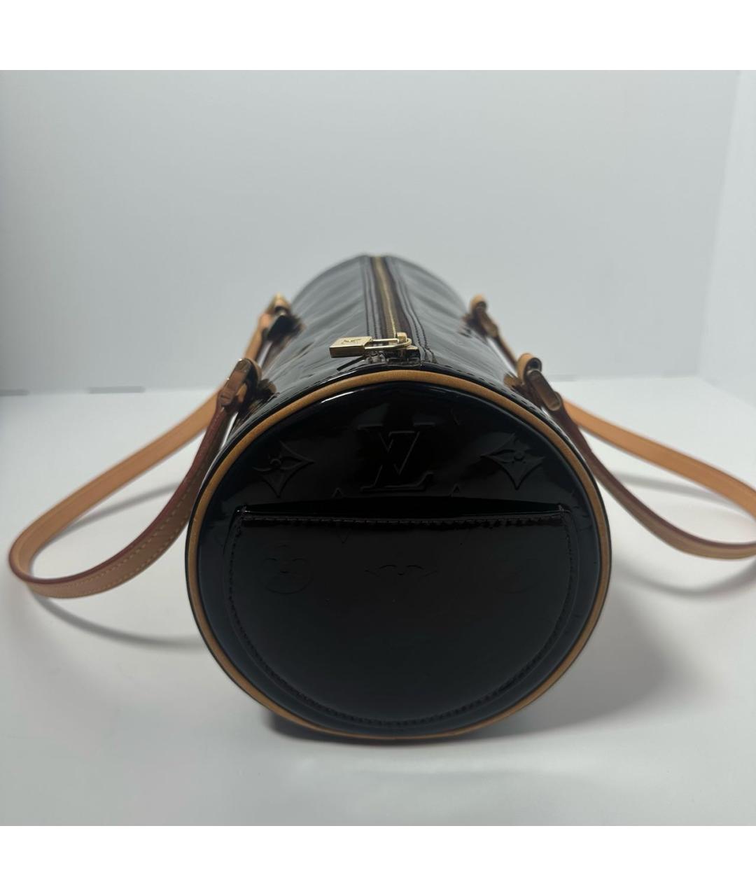 LOUIS VUITTON Бордовая сумка с короткими ручками из лакированной кожи, фото 5