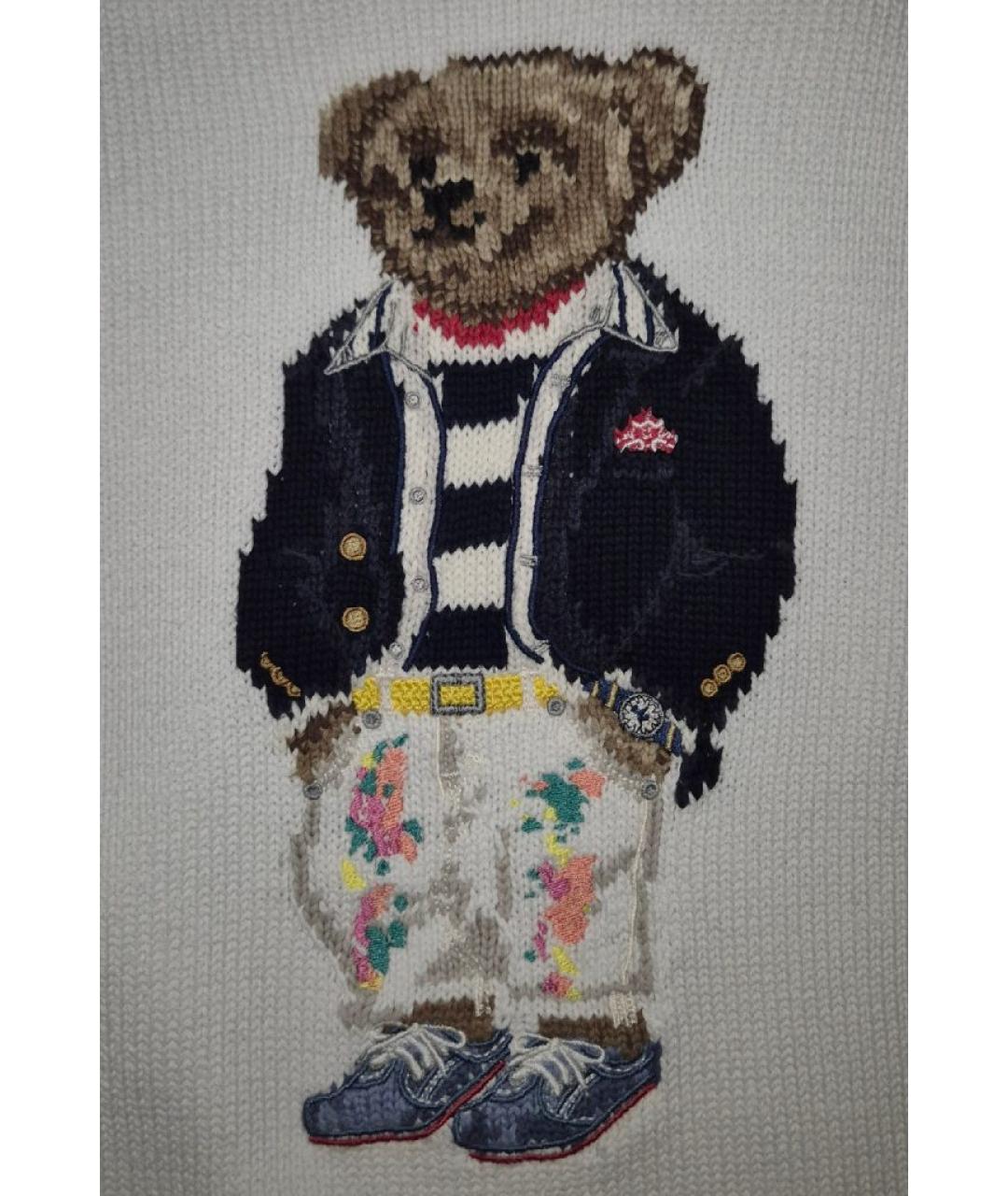 POLO RALPH LAUREN Белый хлопковый джемпер / свитер, фото 4