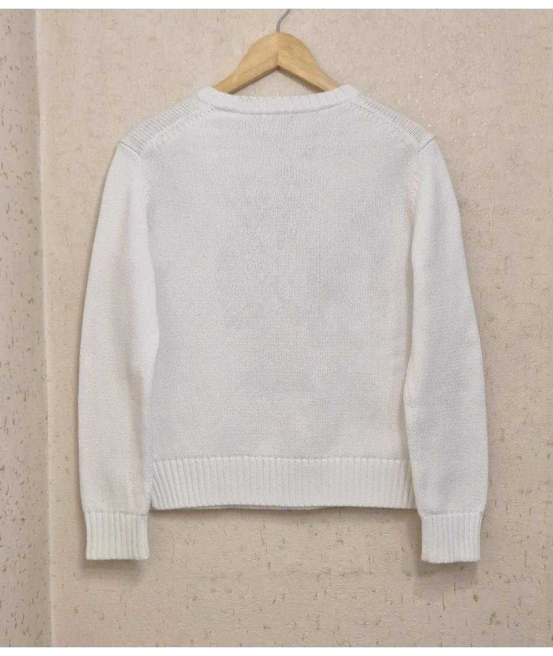 POLO RALPH LAUREN Белый хлопковый джемпер / свитер, фото 6