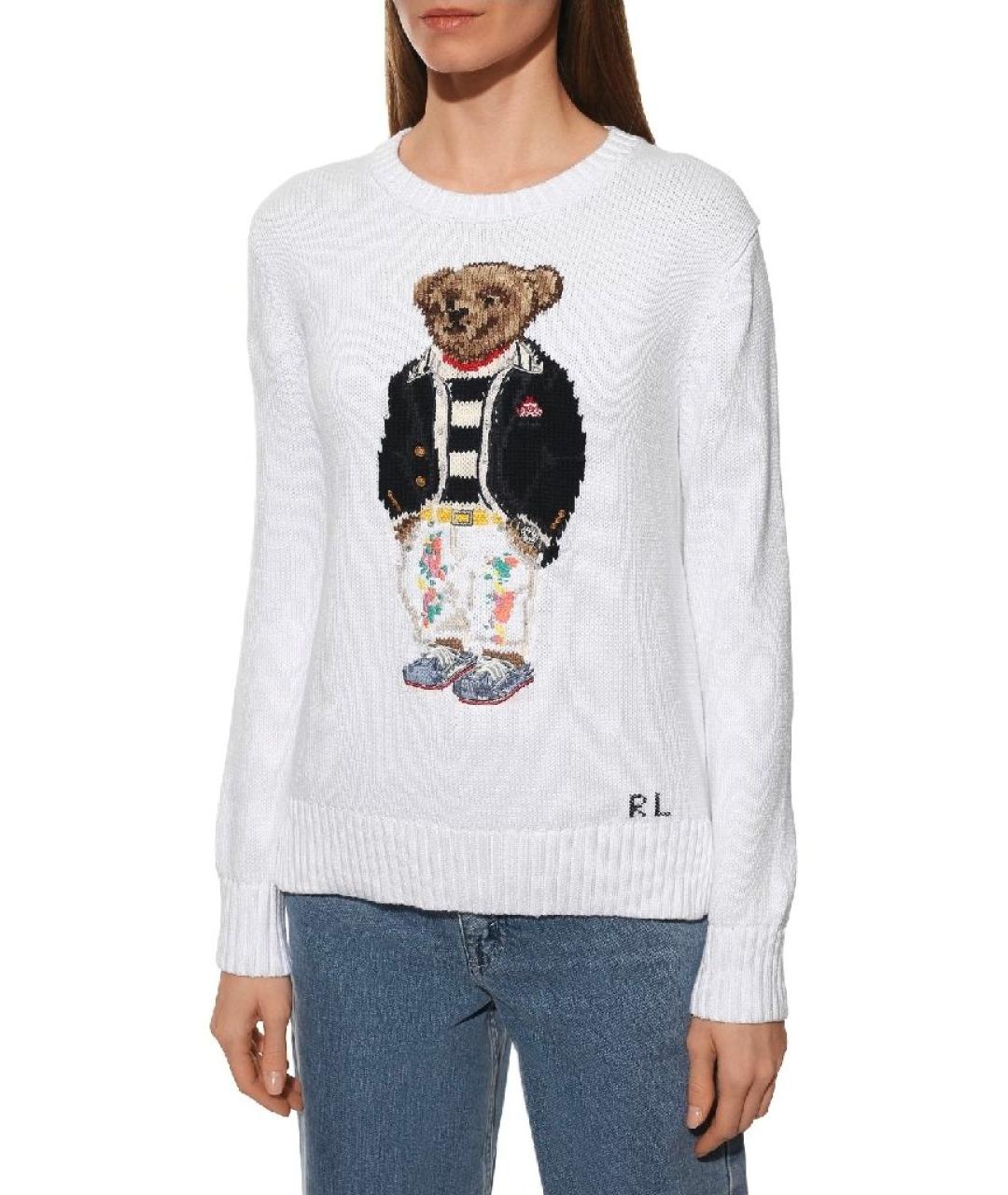 POLO RALPH LAUREN Белый хлопковый джемпер / свитер, фото 7