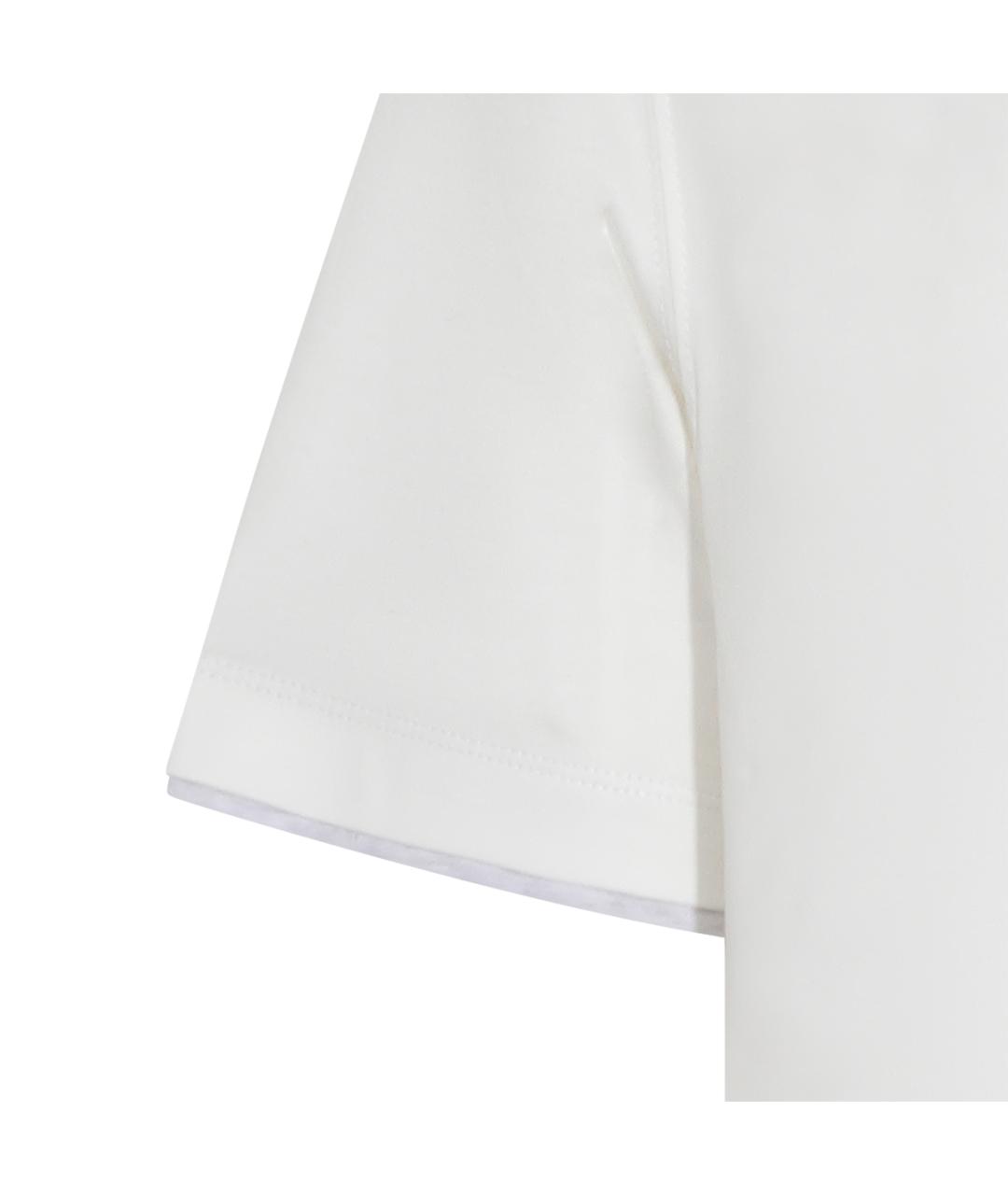 BRUNELLO CUCINELLI Бежевая хлопковая футболка, фото 3