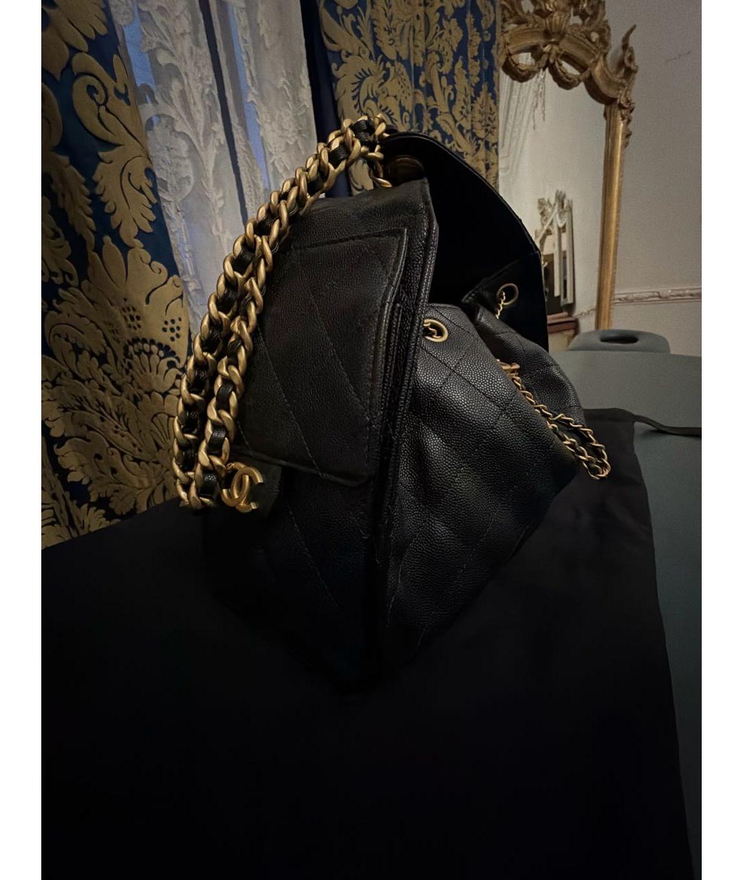 CHANEL Черная кожаная сумка через плечо, фото 2