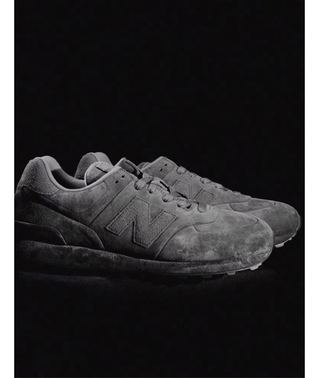 STONE ISLAND Серые замшевые низкие кроссовки / кеды, фото 3