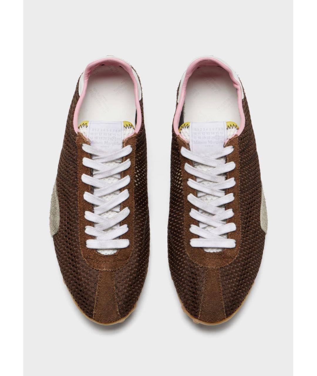 MAISON MARGIELA Коричневые кеды, фото 2