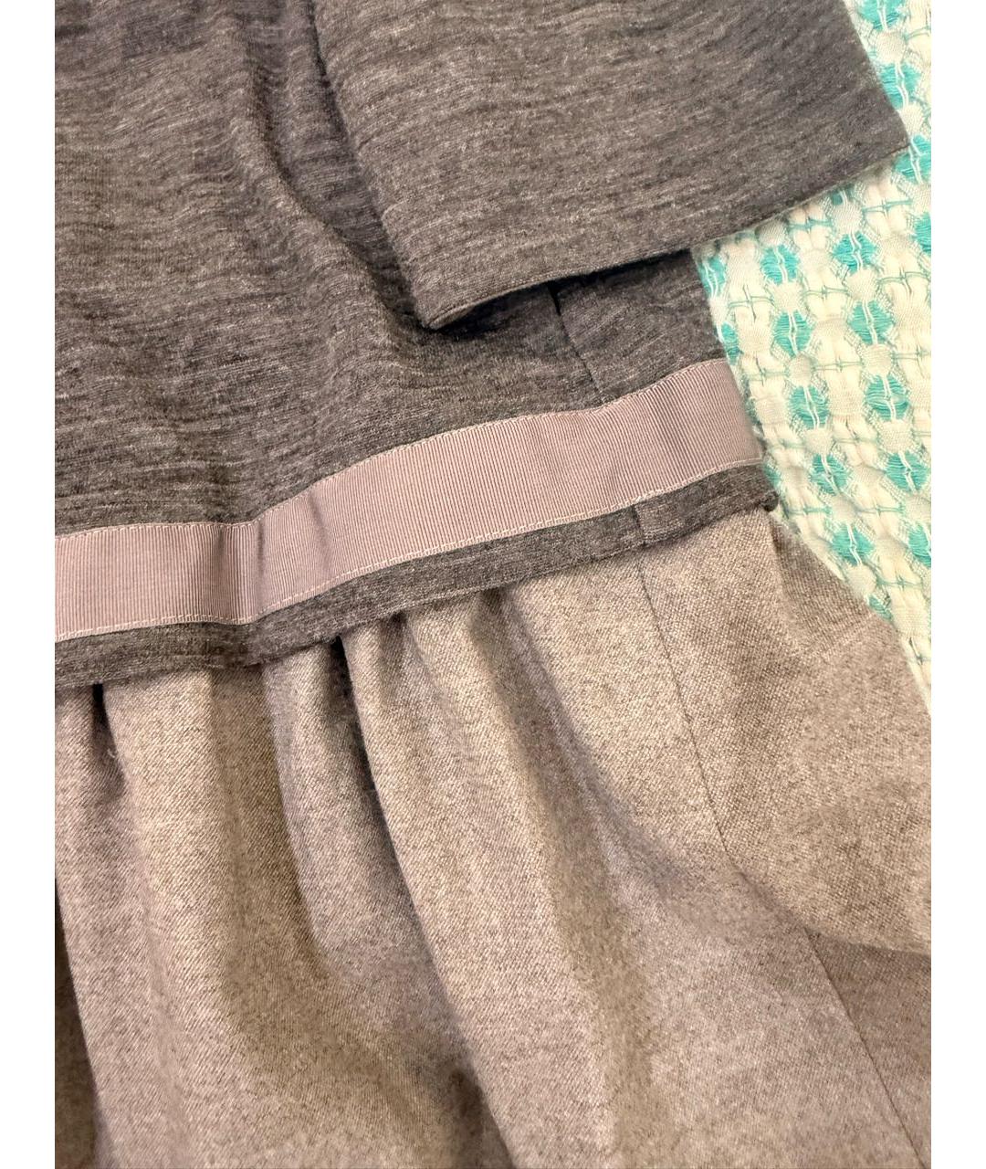 PESERICO Антрацитовое вискозное повседневное платье, фото 3