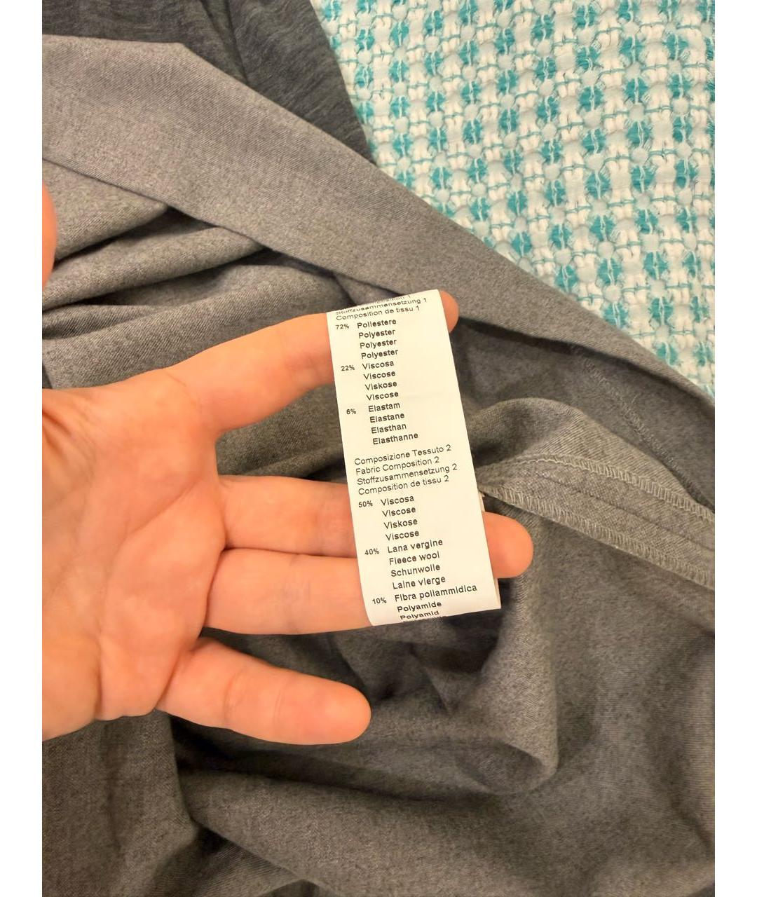 PESERICO Антрацитовое вискозное повседневное платье, фото 5