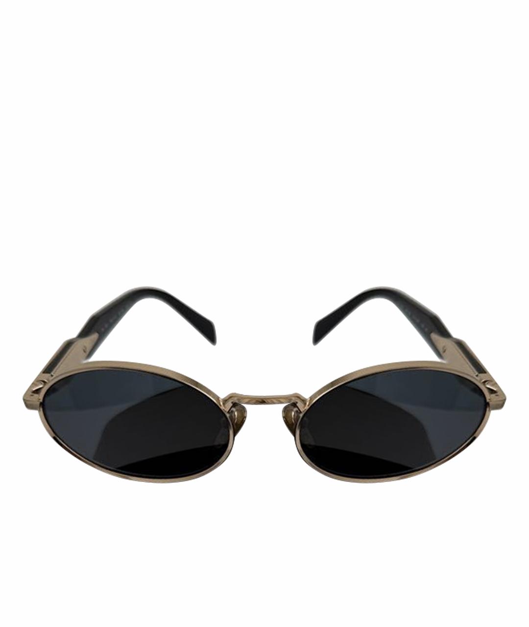 PRADA Черные металлические солнцезащитные очки, фото 1