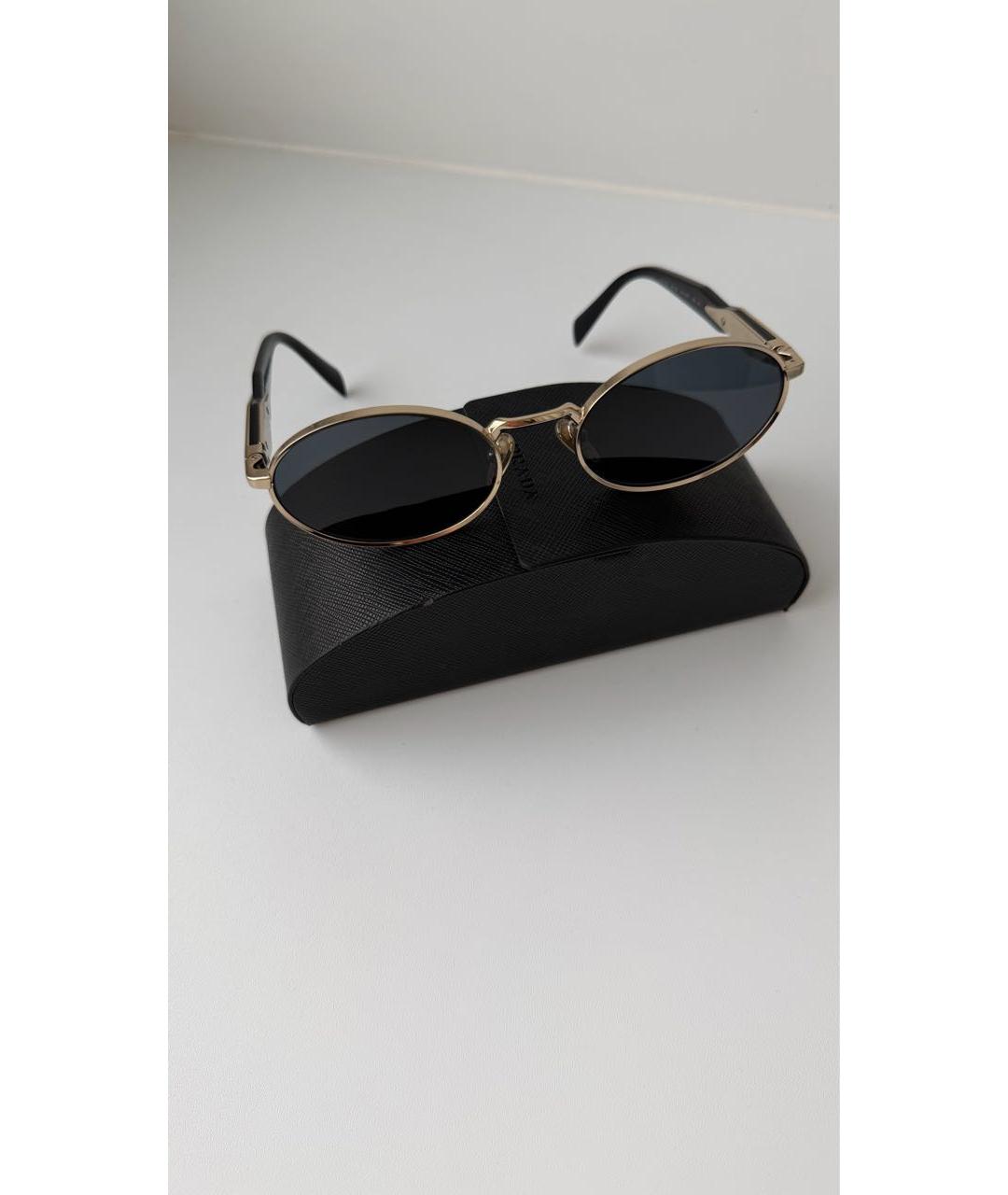 PRADA Черные металлические солнцезащитные очки, фото 5