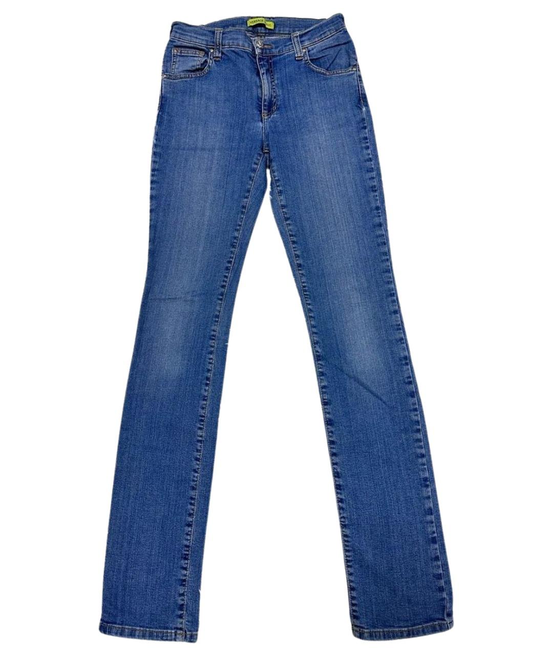 VERSACE JEANS COUTURE Голубые джинсы слим, фото 1
