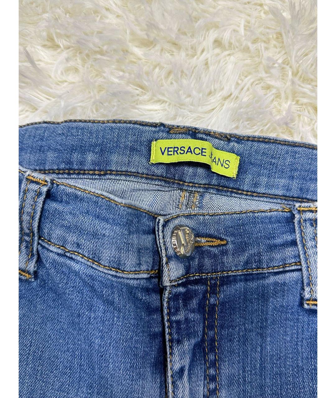 VERSACE JEANS COUTURE Голубые джинсы слим, фото 3