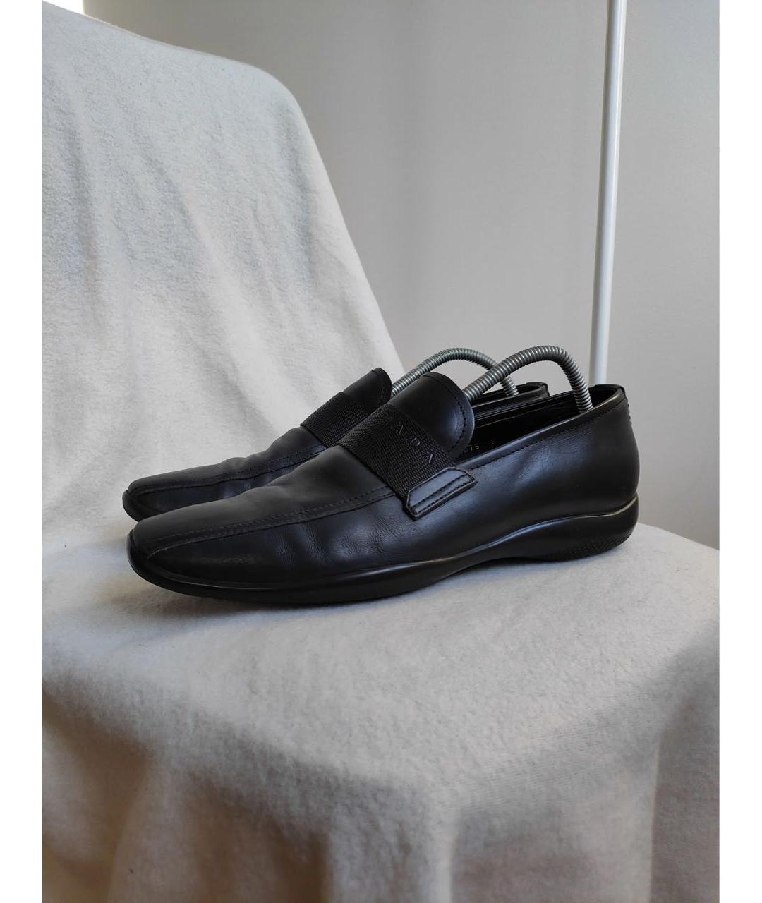 PRADA Черные кожаные лоферы, фото 9