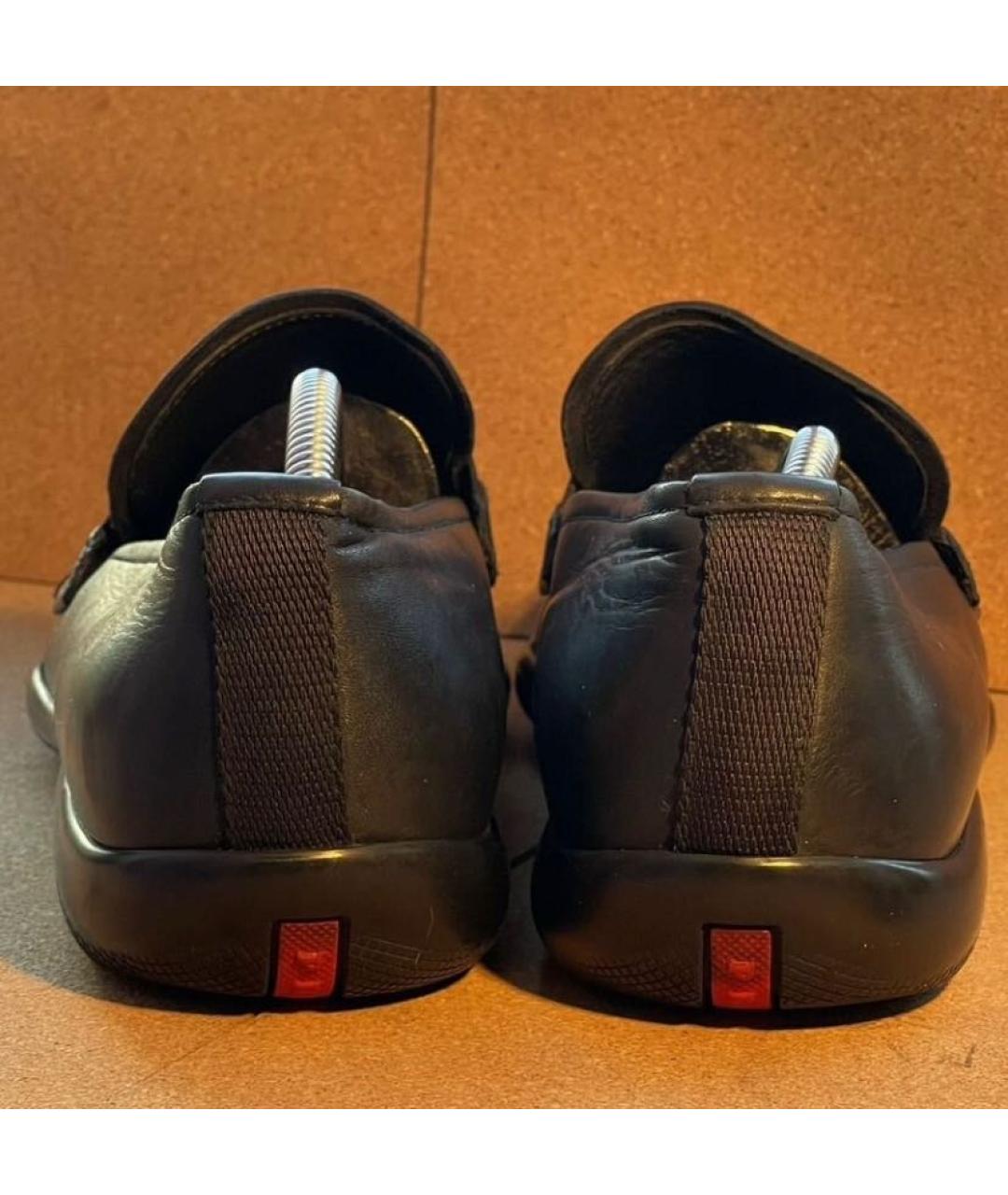 PRADA Черные кожаные лоферы, фото 5