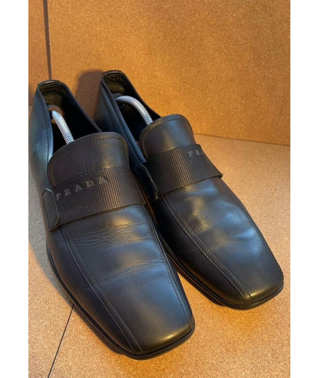 PRADA Черные кожаные лоферы, фото 6