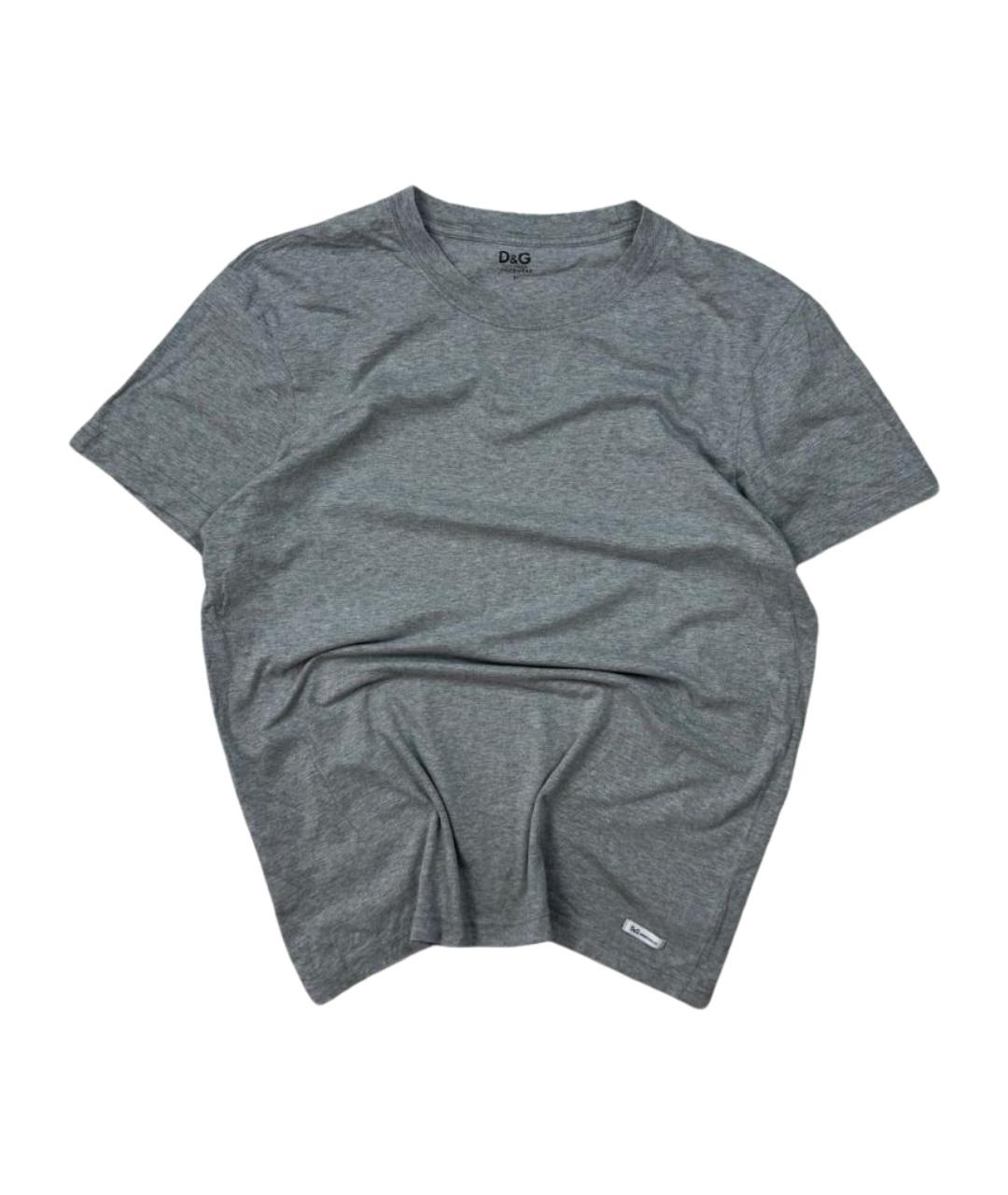 DOLCE&GABBANA Антрацитовая хлопковая футболка, фото 1