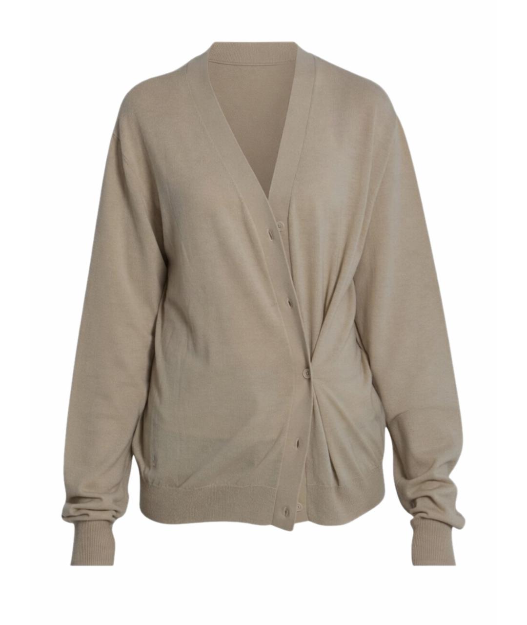 THE FRANKIE SHOP Бежевый шерстяной кардиган, фото 1