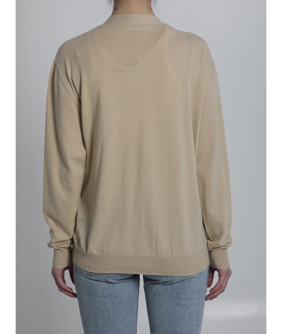 THE FRANKIE SHOP Бежевый шерстяной кардиган, фото 4