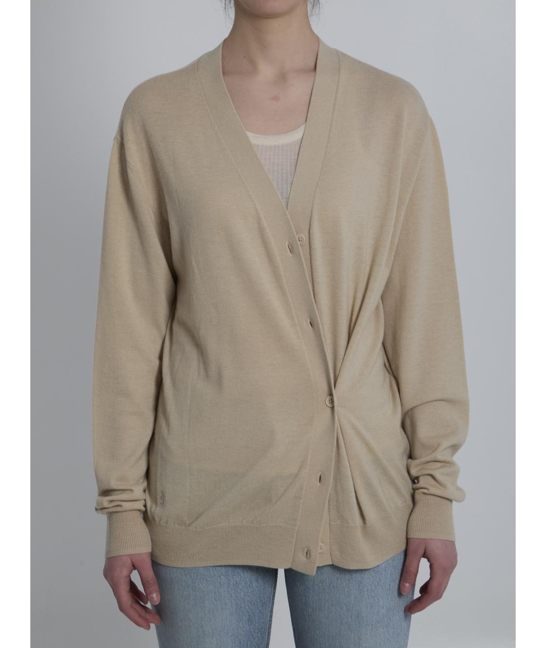 THE FRANKIE SHOP Бежевый шерстяной кардиган, фото 5