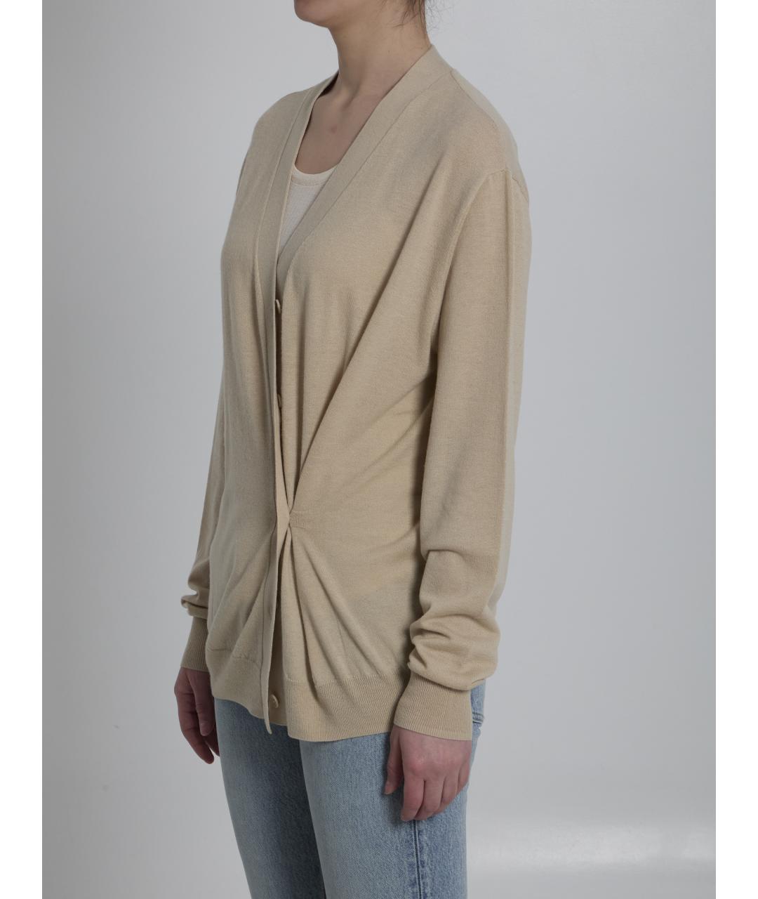 THE FRANKIE SHOP Бежевый шерстяной кардиган, фото 2