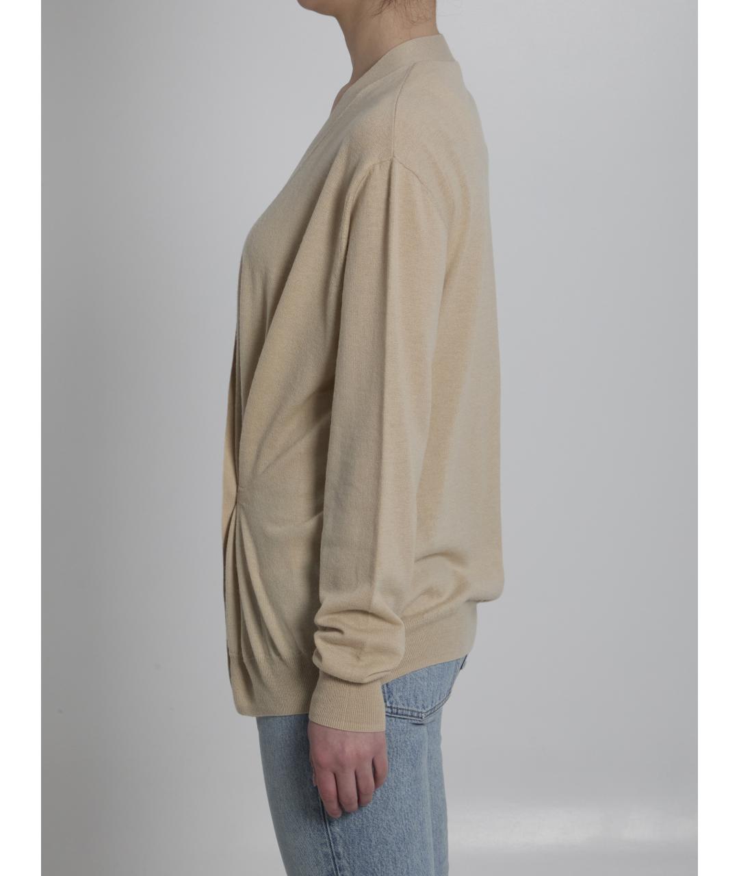 THE FRANKIE SHOP Бежевый шерстяной кардиган, фото 3