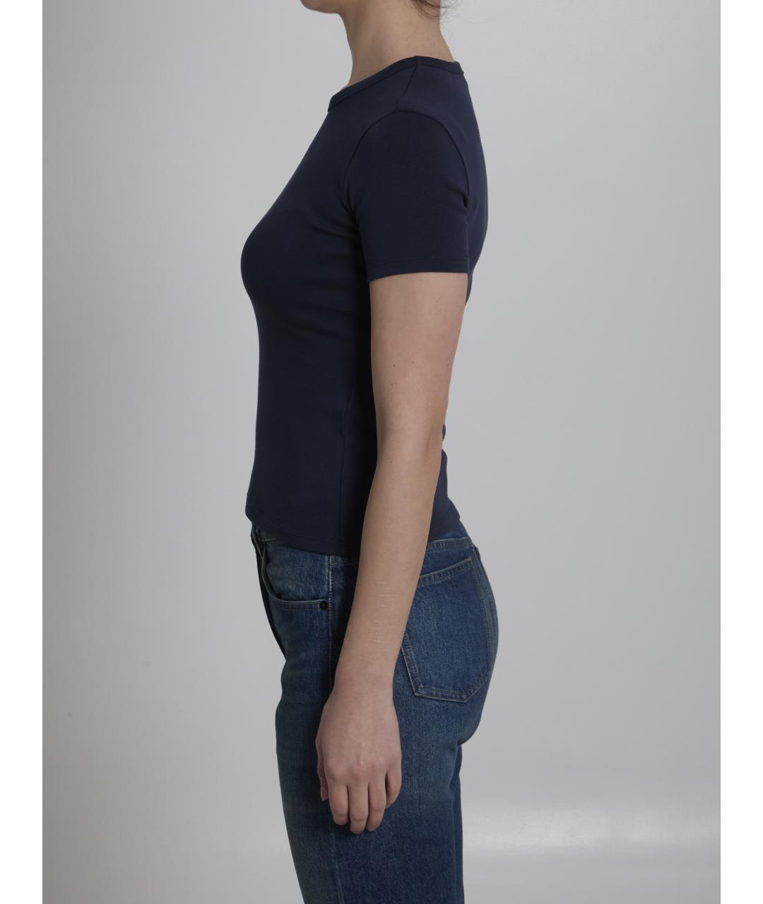 CELINE Синяя хлопковая футболка, фото 3