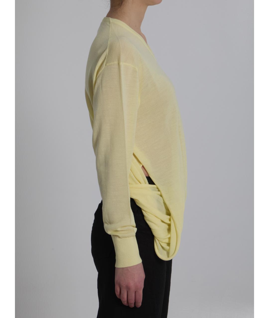 LOEWE Желтый шерстяной джемпер / свитер, фото 3