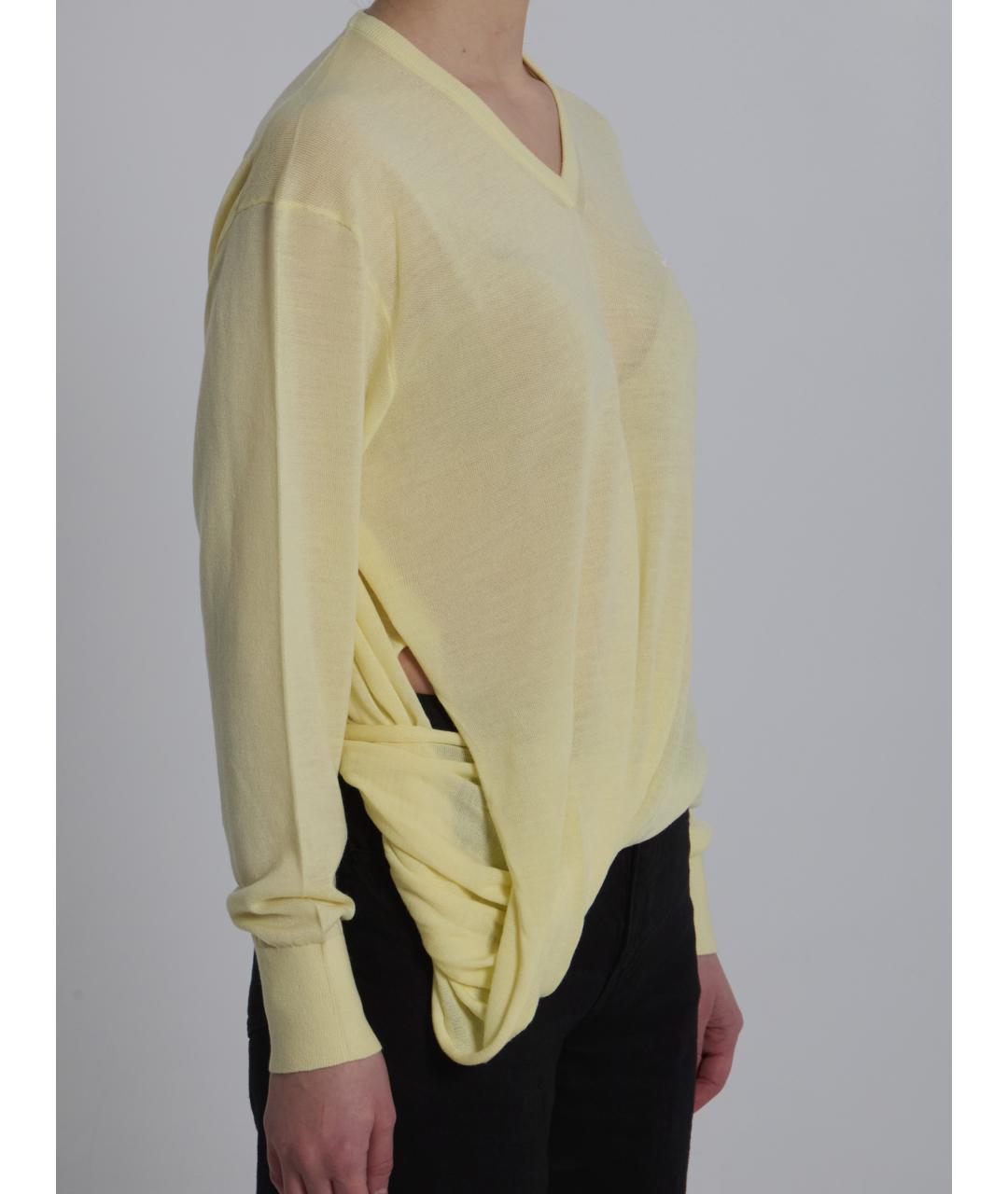 LOEWE Желтый шерстяной джемпер / свитер, фото 2