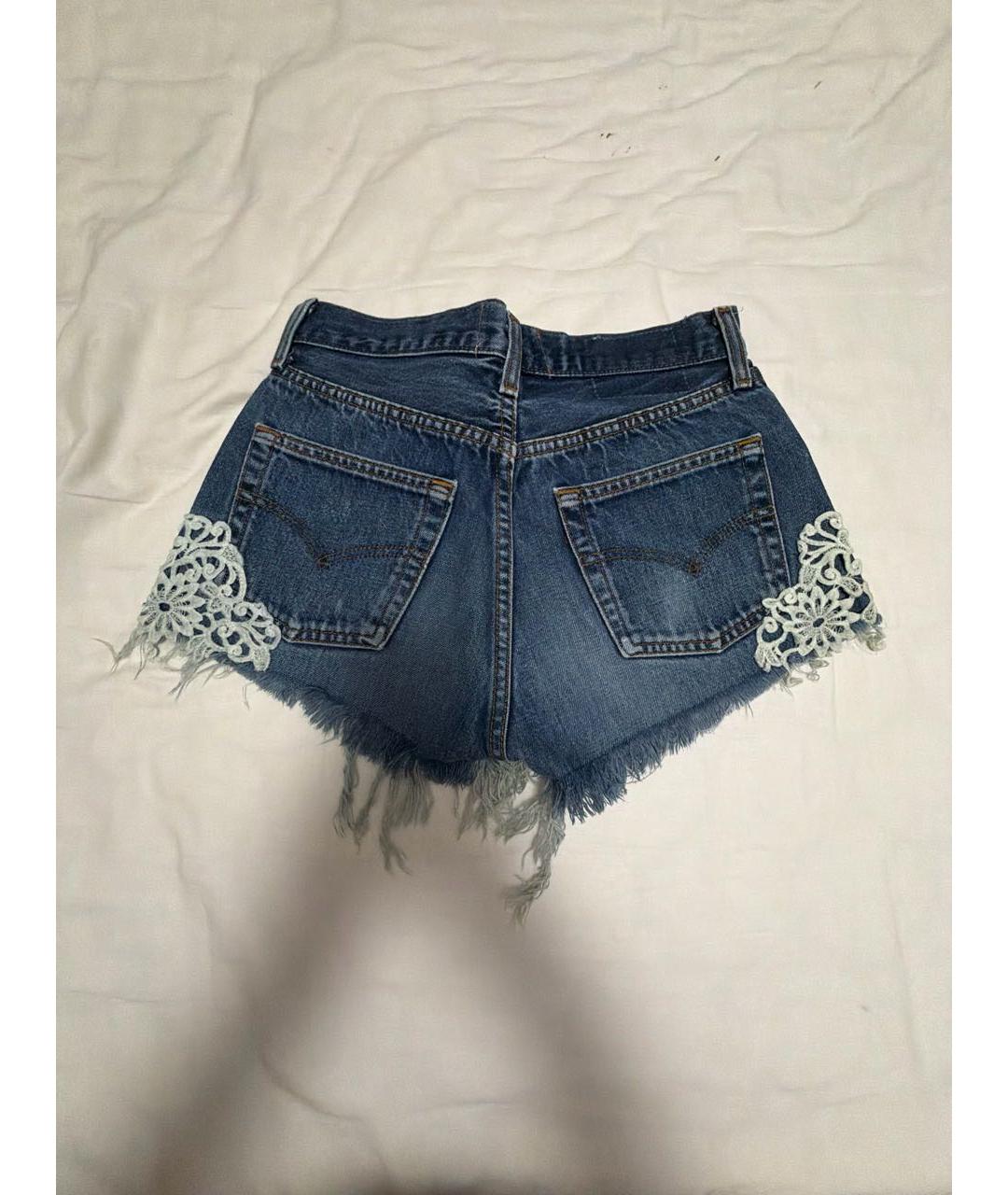 FORTE COUTURE Синие деним шорты, фото 2