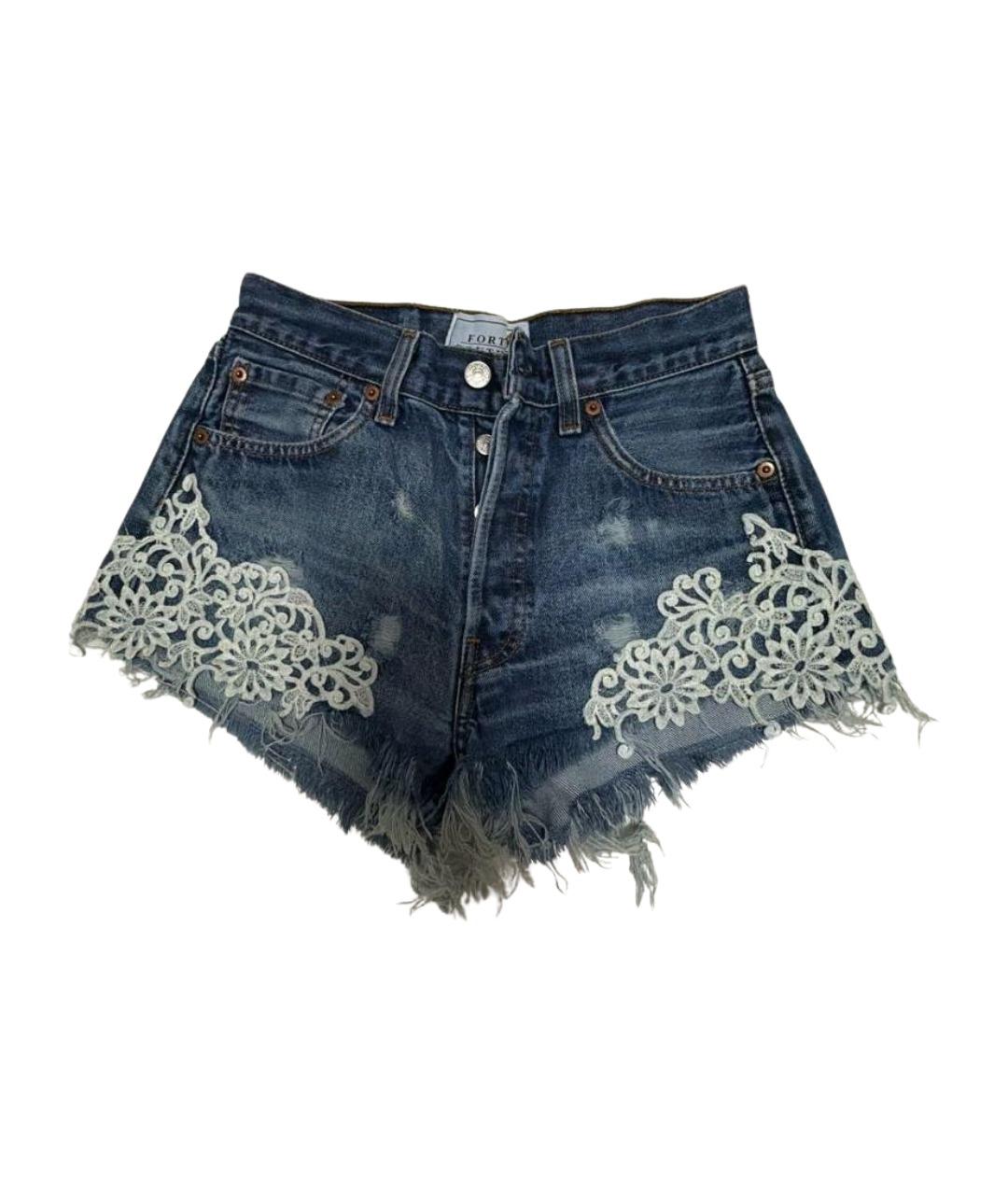 FORTE COUTURE Синие деним шорты, фото 1
