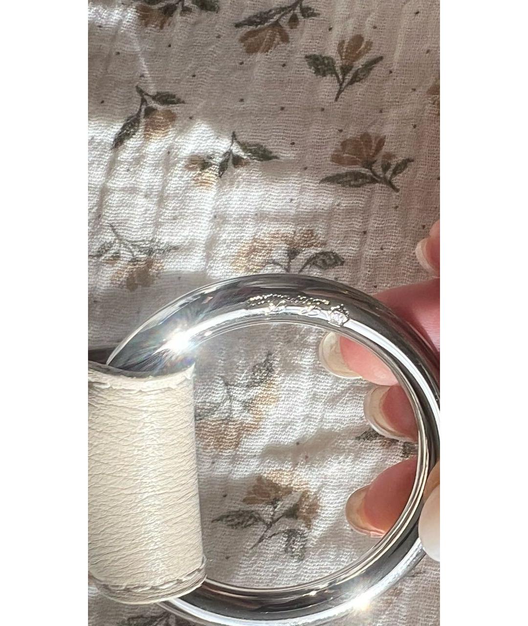 LORO PIANA Бежевый кожаный ремень, фото 4