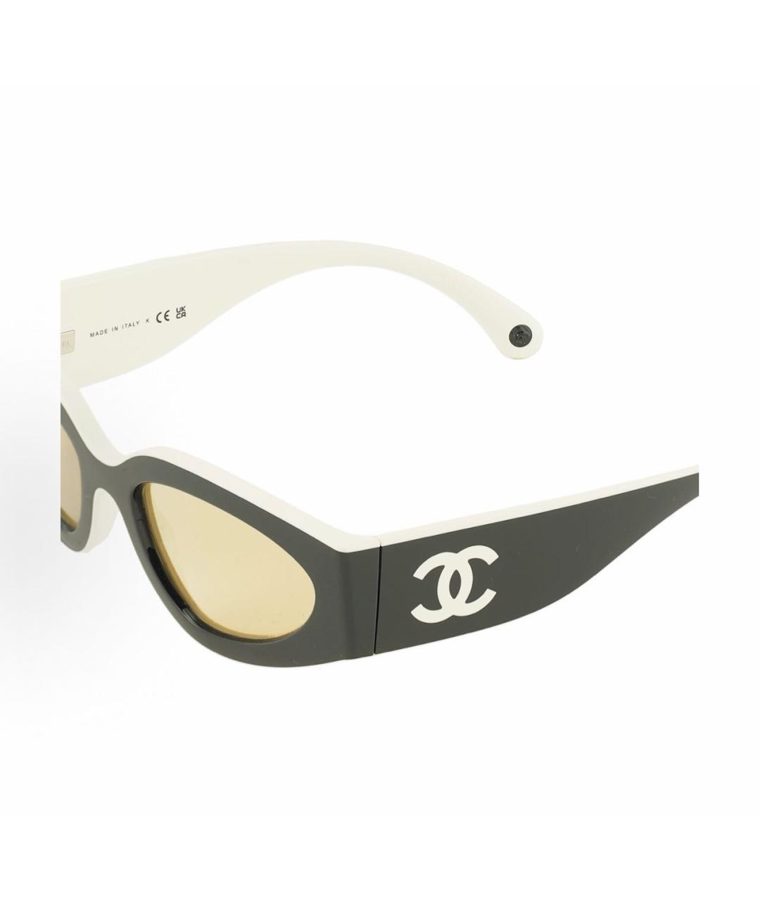 CHANEL Черные пластиковые солнцезащитные очки, фото 4