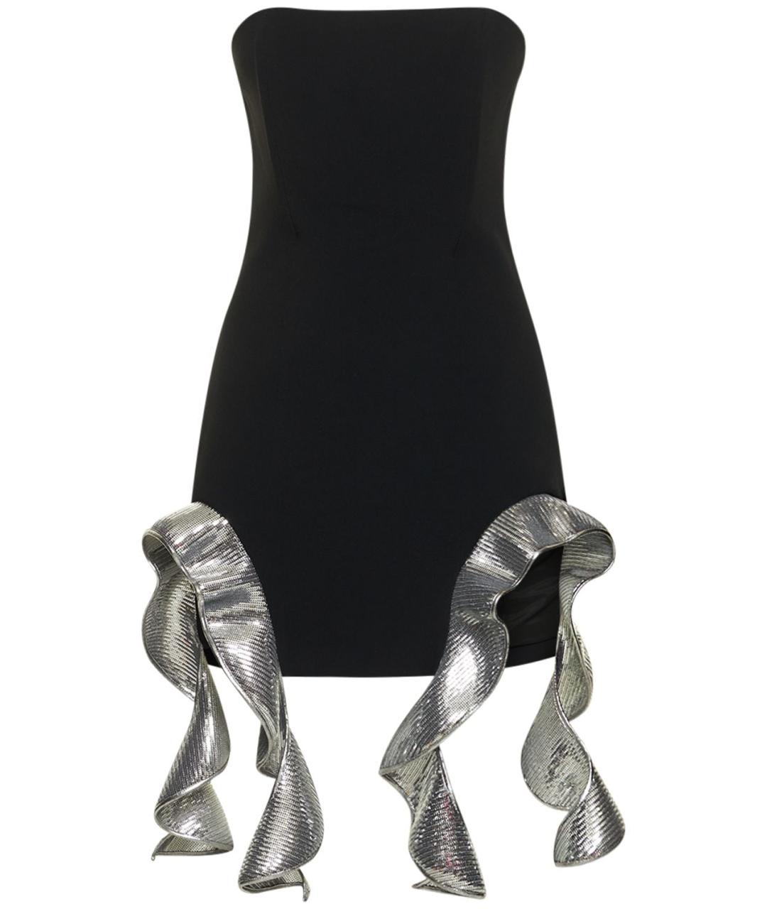 DAVID KOMA Черное вискозное коктейльное платье, фото 10